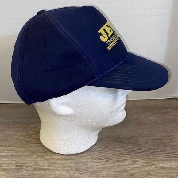Vintage Jevic Transportation Inc Blue Trucker Hat Nissin Cap Snapback - Picture 5 of 8